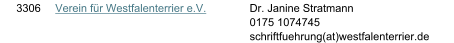3306 Verein fr Westfalenterrier e.V. Dr. Janine Stratmann 0175 1074745 schriftfuehrung(at)westfalenterrier.de